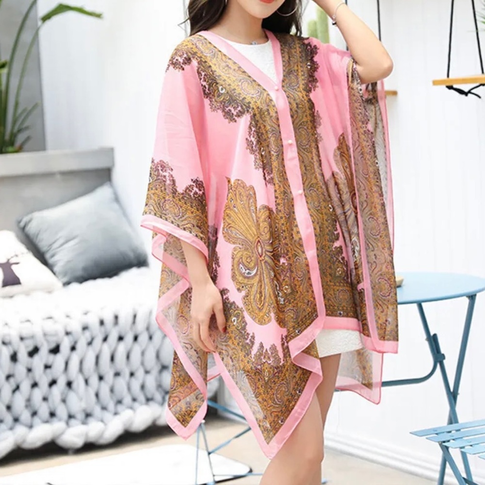 Women's Cover Up Poncho Beachwear
Dress Summer Kaftan Top